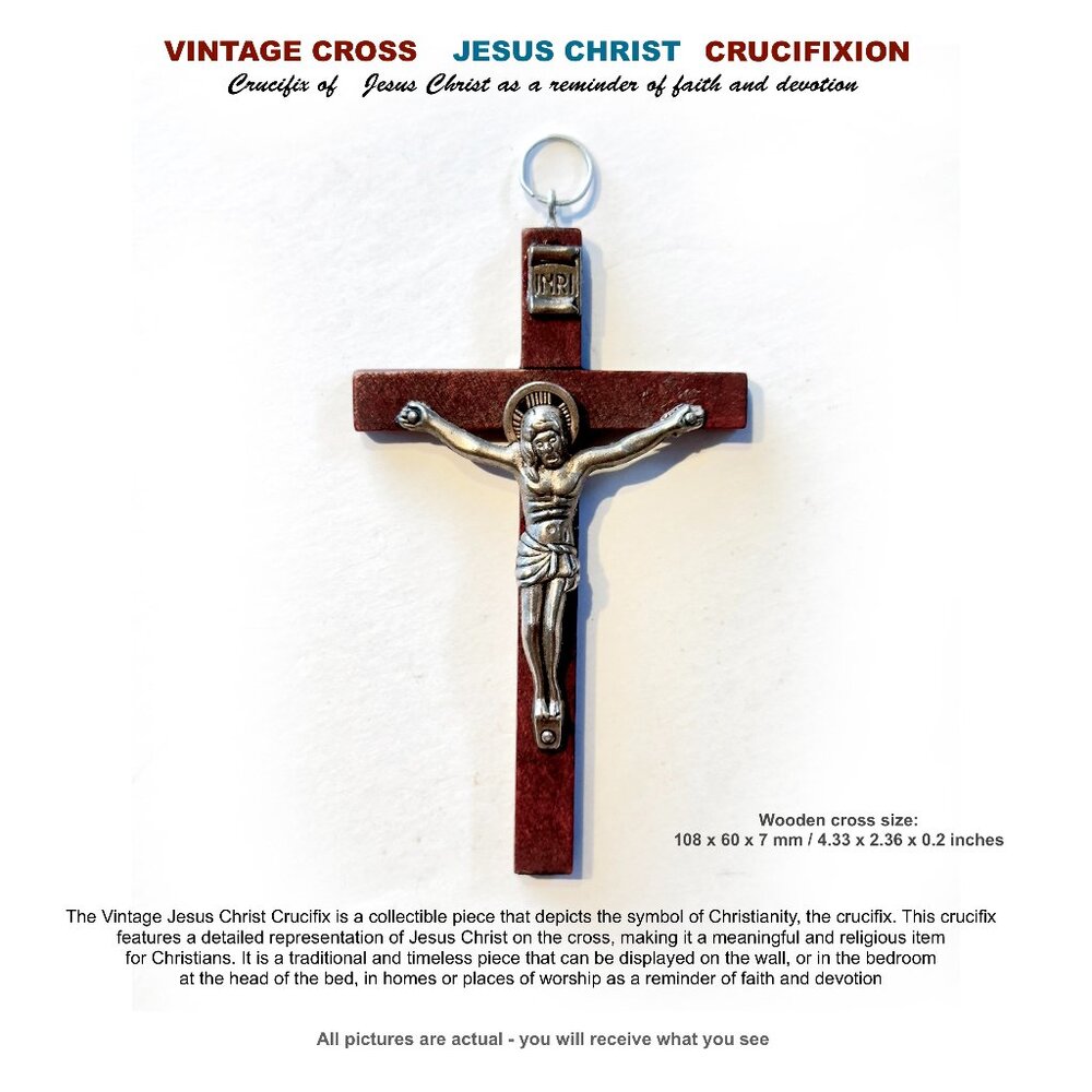 VINTAGE CROSS  JESUS CHRIST CRUCIFIXION